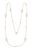 LONG 2.29CT DIAMOND 18K YELLOW GOLD OPEN MARQUISE LEAF BY THE YARD LOVE NECKLACE