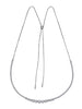 4.38CT DIAMOND 18K WHITE GOLD 3D MULTI FLOWER JOURNEY ADJUSTABLE TENNIS NECKLACE