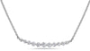 ESTATE .30CT DIAMOND 18KT WHITE GOLD 3D CLASSIC BAR FUN LOVE NECKLACE