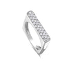 ESTATE .40CT DIAMOND 18KT WHITE GOLD 3D CLASSIC RECTANGULAR SQUARE FUN RING