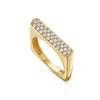 ESTATE .40CT DIAMOND 18KT YELLOW GOLD 3D CLASSIC RECTANGULAR SQUARE FUN RING