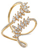 ESTATE LARGE .85CT DIAMOND 18KT YELLOW GOLD 3D CLASSIC MULTI FLOWER FUN RING