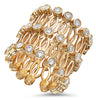 ESTATE WIDE 2.60CT DIAMOND 18K YELLOW GOLD 3D ETOILE INFINITY FLEXIBLE LOVE RING