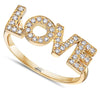 ESTATE .76CT DIAMOND 18KT YELLOW GOLD 3D CLASSIC LOVE RING