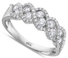 .61CT DIAMOND 18KT WHITE GOLD 3D 2 ROW INFINITY SEMI ETERNITY ANNIVERSARY RING
