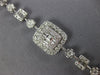 4.20CT DIAMOND 18KT WHITE GOLD CLUSTER INVISIBLE SQUARE & ROUND TENNIS BRACELET