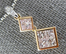 .93CT WHITE & PINK DIAMOND 18KT WHITE & ROSE GOLD BY THE YARD JOURNEY NECKLACE