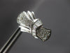 ESTATE .80CT DIAMOND 18KT WHITE GOLD 3D ROUND & BAGUETTE BOW CLIP ON EARRINGS
