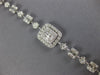 4.20CT DIAMOND 18KT WHITE GOLD CLUSTER INVISIBLE SQUARE & ROUND TENNIS BRACELET