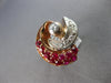 ANTIQUE LARGE 1.95CT DIAMOND & AAA RUBY 14KT ROSE GOLD CLASSIC FUN RING #27945