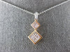 .93CT WHITE & PINK DIAMOND 18KT WHITE & ROSE GOLD BY THE YARD JOURNEY NECKLACE