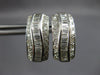 ESTATE WIDE 1CT DIAMOND 18KT WHITE GOLD ROUND & BAGUETTE SWIRL CLIP ON EARRINGS