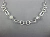 ESTATE .60CT DIAMOND 14KT WHITE GOLD DIAMOND BY THE YARD MULTI LINK FUN NECKLACE