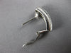 ESTATE WIDE 1CT DIAMOND 18KT WHITE GOLD ROUND & BAGUETTE SWIRL CLIP ON EARRINGS