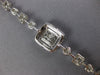 4.20CT DIAMOND 18KT WHITE GOLD CLUSTER INVISIBLE SQUARE & ROUND TENNIS BRACELET
