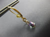 ESTATE AAA MYSTIC TOPAZ 14KT YELLOW GOLD 3D TEAR DROP LEVERBACK HANGING EARRINGS