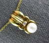 ESTATE .01CT DIAMOND & AAA SOUTH SEA PEARL 14K YELLOW GOLD FLOATING PENDANT 2472