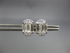 LARGE .89CT DIAMOND 18K WHITE GOLD ROUND & BAGUETTE OVAL INVISIBLE STUD EARRINGS