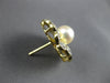 LARGE 1.05CT DIAMOND & AAA SOUTH SEA PEARL 14KT 2 TONE GOLD 3D FLOWER EARRINGS