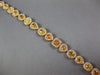 WIDE 9.73CT WHITE & CANARY DIAMOND 18KT YELLOW GOLD MULTI SHAPE TENNIS BRACELET