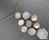 EXTRA LARGE 1.3CT DIAMOND & AAA MOTHER OF PEARL 14K ROSE GOLD HEXAGONAL NECKLACE