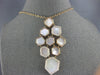 EXTRA LARGE 1.3CT DIAMOND & AAA MOTHER OF PEARL 14K ROSE GOLD HEXAGONAL NECKLACE
