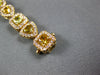 WIDE 9.73CT WHITE & CANARY DIAMOND 18KT YELLOW GOLD MULTI SHAPE TENNIS BRACELET