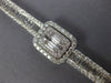 ESTATE LARGE 6.70CT DIAMOND 18KT WHITE GOLD 3D INVISIBLE SQUARE TENNIS BRACELET