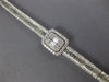 ESTATE LARGE 6.70CT DIAMOND 18KT WHITE GOLD 3D INVISIBLE SQUARE TENNIS BRACELET