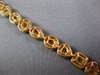 WIDE 9.73CT WHITE & CANARY DIAMOND 18KT YELLOW GOLD MULTI SHAPE TENNIS BRACELET