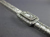 ESTATE LARGE 6.70CT DIAMOND 18KT WHITE GOLD 3D INVISIBLE SQUARE TENNIS BRACELET
