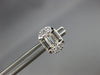 LARGE .89CT DIAMOND 18K WHITE GOLD ROUND & BAGUETTE OVAL INVISIBLE STUD EARRINGS