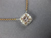 .74CT WHITE & PINK DIAMOND 18KT WHITE & ROSE GOLD PRINCESS & ROUND LOVE NECKLACE