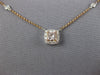 .74CT WHITE & PINK DIAMOND 18KT WHITE & ROSE GOLD PRINCESS & ROUND LOVE NECKLACE