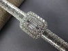 ESTATE LARGE 6.70CT DIAMOND 18KT WHITE GOLD 3D INVISIBLE SQUARE TENNIS BRACELET