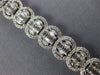 ESTATE LARGE 5.99CT DIAMOND 18KT WHITE GOLD 3D INVISIBLE OVAL TENNIS BRACELET