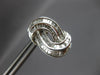ESTATE .70CT DIAMOND 18KT WHITE GOLD BAGUETTE DOUBLE SWIRL CLASSIC STUD EARRINGS
