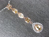 1.87CT WHITE & FANCY YELLOW DIAMOND 18KT WHITE & ROSE GOLD 3D TEAR DROP NECKLACE