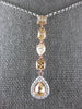 1.87CT WHITE & FANCY YELLOW DIAMOND 18KT WHITE & ROSE GOLD 3D TEAR DROP NECKLACE