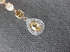 1.87CT WHITE & FANCY YELLOW DIAMOND 18KT WHITE & ROSE GOLD 3D TEAR DROP NECKLACE