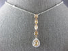 1.87CT WHITE & FANCY YELLOW DIAMOND 18KT WHITE & ROSE GOLD 3D TEAR DROP NECKLACE