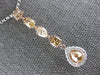 1.87CT WHITE & FANCY YELLOW DIAMOND 18KT WHITE & ROSE GOLD 3D TEAR DROP NECKLACE