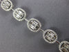 ESTATE 3.73CT DIAMOND 18KT WHITE GOLD 3D INVISIBLE OVAL CLASSIC TENNIS BRACELET