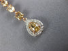 1.87CT WHITE & FANCY YELLOW DIAMOND 18KT WHITE & ROSE GOLD 3D TEAR DROP NECKLACE