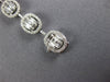 ESTATE 3.73CT DIAMOND 18KT WHITE GOLD 3D INVISIBLE OVAL CLASSIC TENNIS BRACELET
