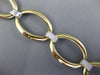 ESTATE LARGE 1.05CT DIAMOND 14KT 2 TONE GOLD 3D CLASSIC OVAL LINK FUN BRACELET