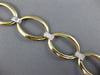ESTATE LARGE 1.05CT DIAMOND 14KT 2 TONE GOLD 3D CLASSIC OVAL LINK FUN BRACELET