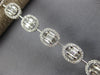 ESTATE 3.73CT DIAMOND 18KT WHITE GOLD 3D INVISIBLE OVAL CLASSIC TENNIS BRACELET