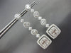 EXTRA LARGE 4.74CT DIAMOND 18K WHITE GOLD SQUARE & OVAL CLASSIC HANGING EARRINGS