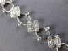 WIDE 2.75CT DIAMOND 18KT WHITE GOLD 3D SQUARE INVISIBLE ETOILE TENNIS BRACELET